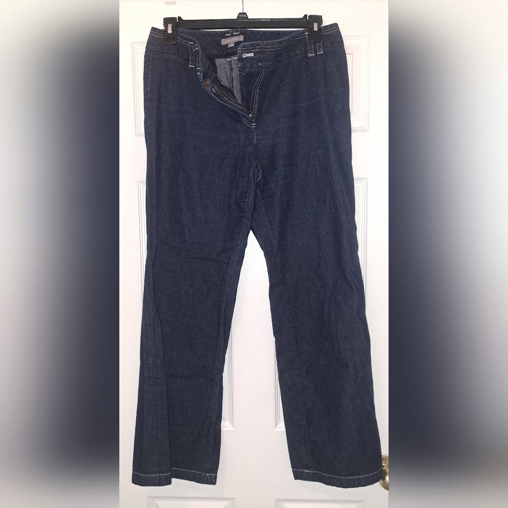 Ann Taylor Factory Women's Dark Blue Straight Leg Jeans
